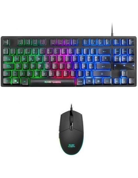 Pack Gaming Mars Gaming MCPTKLES/ Teclado + Ratón Óptico