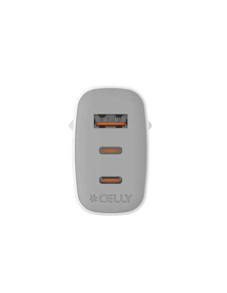 Celly Cargador Gan 1Usb 2Usb-C 65w WH