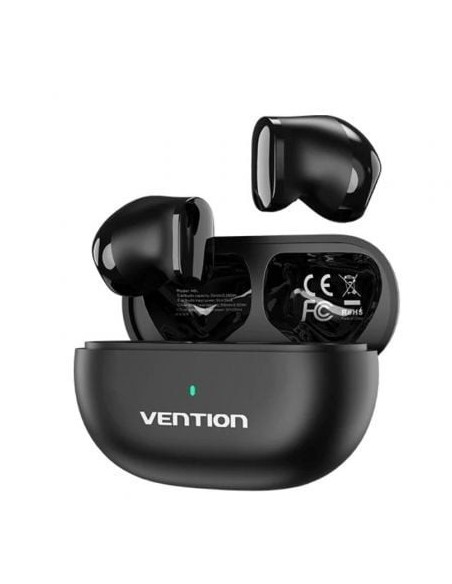 Auriculares Bluetooth Vention Tiny T12 NBLB0 con estuche de carga/ Autonomía 6h/ Negros