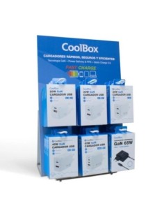 COOLBOX PACK 18 CARGADORES GAN + EXPOSITOR