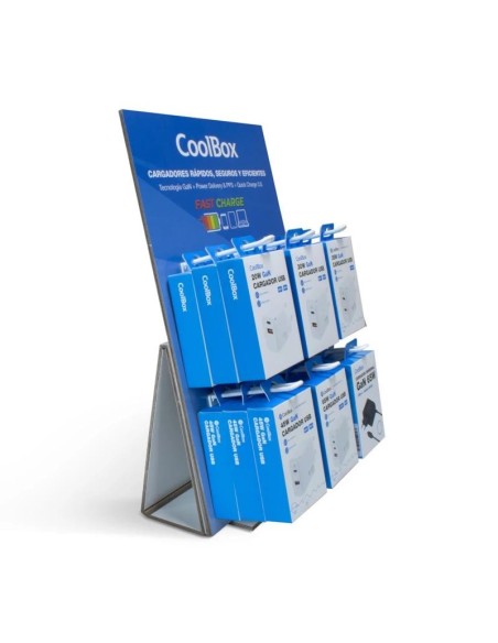 COOLBOX PACK 18 CARGADORES GAN + EXPOSITOR