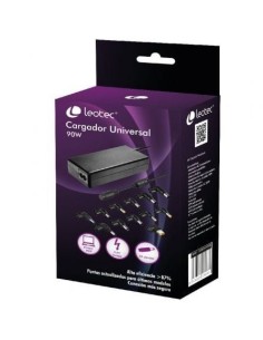 Cargador de Portátil Leotec Home/ 90W/ Automático/ 12 Conectores/ Voltaje 15-20V 2
