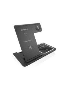 Aisens Cargador Inalámbrico USBC 15W 3 en 1 compac