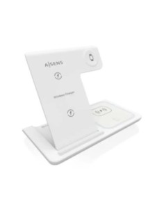 Aisens Cargador Inalámbrico USBC 15W 3 en 1 Blanco