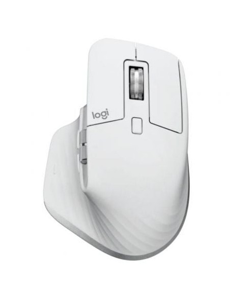 Ratón Ergonómico Inalámbrico por Bluetooth Logitech MX Master 3S/ Batería recargable/ Hasta 8000 DPI/ Gris Pálido