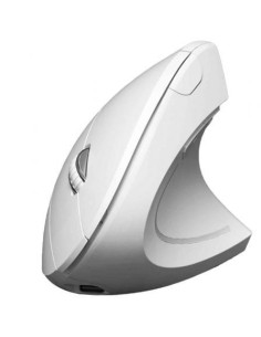 Ratón Vertical Inalámbrico por Bluetooth/ 2.4GHz Subblim Glide Vertical Ergo Dual Battery/ Batería Recargable/ Hasta 1600 DPI/ Blanco