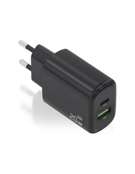 Aisens Cargador GaN 20W USB-C PD 3.0 USB-A QC3.0
