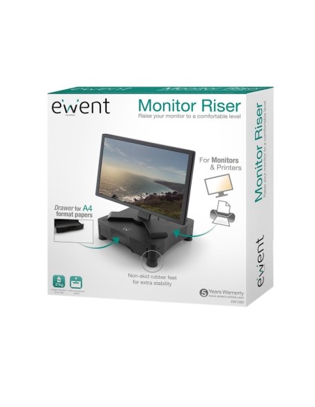EWENT EW1280 Cajón plástico Elevador sopor/Monitor