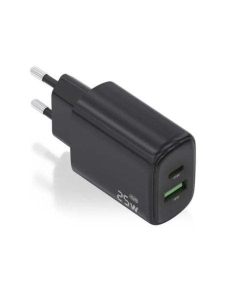 Aisens Cargador GaN 25W USB-C PD 3.0 USB-A QC3.0