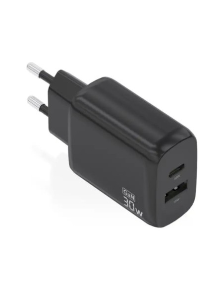 Aisens Cargador GaN 30W USB-C PD3.0 QC4.0 USB-A