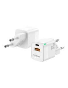 Aisens Cargador GaN 30W USB-C PD3.0 QC4.0 USB-A