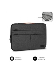 Funda Subblim Air Padding 360 Sleeve para Portátiles hasta 14'/ Gris Oscuro 2