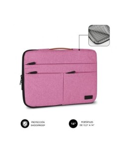 Funda Subblim Air Padding 360 Sleeve para Portátiles hasta 14'/ Rosa 2
