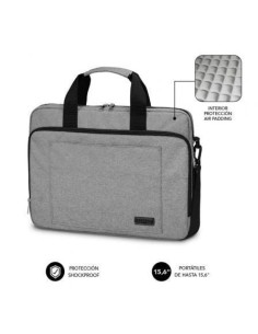 Maletín Subblim Air Padding Laptop Bag para Portátiles hasta 15.6'/ Cinta para Trolley/ Gris 2