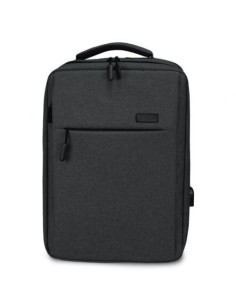 Mochila Subblim Traveller Airpadding Backpack para Portátiles hasta 15.6'/ Puerto USB/ Gris 2