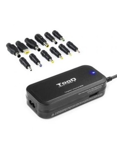 Cargador de Portátil TooQ TQLC-90BS02M/ 90W/ Manual/ 12 Conectores/ Voltaje 15-24V/ 1 USB 2