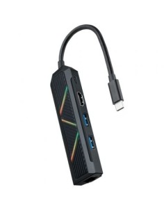 Docking USB Tipo-C Nanocable 10.16.0501/ 2xUSB/ 1xUSB Tipo-C PD/ 1xHDMI/ 1xRJ45/ Negro 2