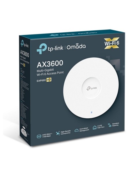 TP-Link EAP660HD AP WiFi6 AX3600 Techo Dual 1x2.5G