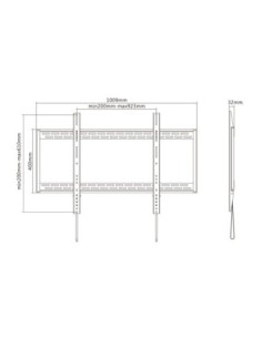Tooq LP41130F-B Soporte Pared  fijo 60-100"  130Kg