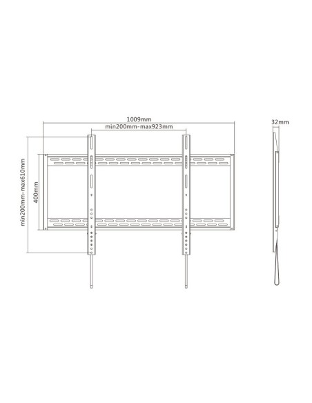 Tooq LP41130F-B Soporte Pared  fijo 60-100"  130Kg