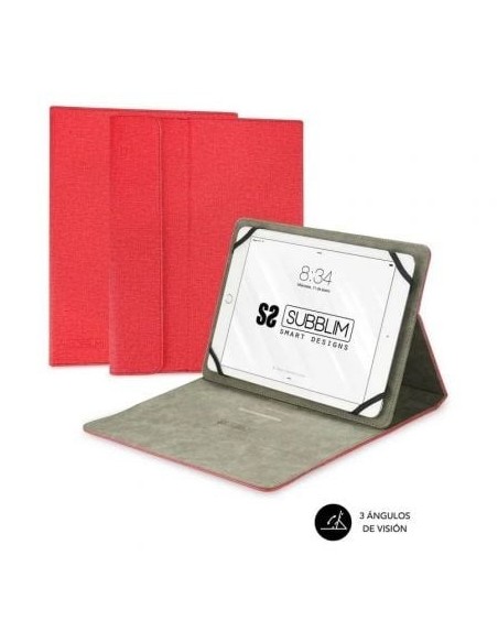 Funda Subblim Clever Stand para Tablets de 9'-10.1'/ Roja