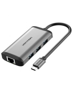 Docking USB Tipo-C Vention CNCHB/ 1xHDMI/ 3xUSB/ 1xUSB Tipo-C PD/ 1xRJ45/ Gris 2