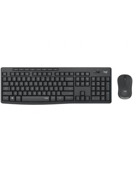 Teclado y Ratón Inalámbricos Logitech Silent Touch MK295/ Grafito