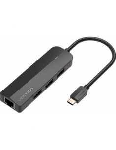 Docking USB Tipo-C Vention TGOBB/ 3xUSB/ 1xRJ45/ 1x Micro B PD/ Negro 2