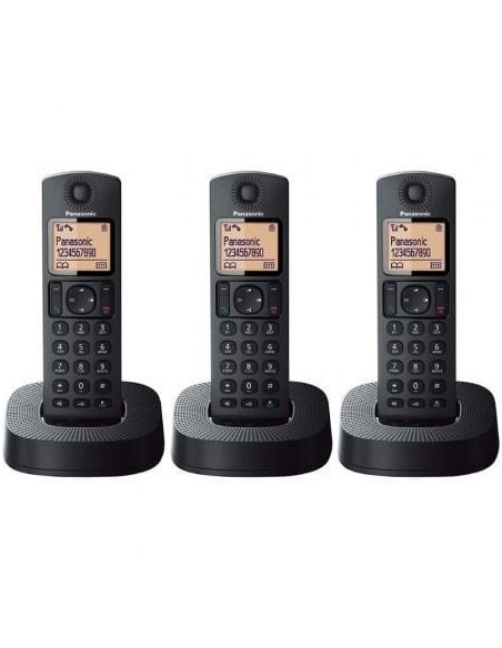 Teléfono Inalámbrico Panasonic KX-TGC313SP/ Pack TRÍO/ Negro