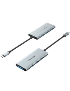 Docking USB Tipo-C Vention TOPHB/ 1xHDMI/ 3xUSB/ 1xLector Tarjetas SD y MicroSD/ Gris 2