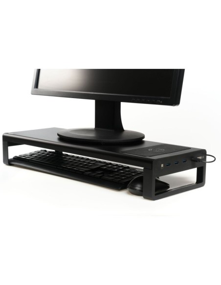 iggual Soporte elevador monitor + HUBx4p +carga Qi