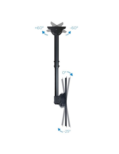 Tooq LPCE1170TSLI-B Soporte techo TV 37"-70" Negro