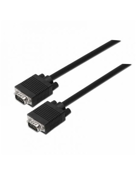 Cable SVGA Aisens A113-0070/ VGA Macho - VGA Macho/ Hasta 3W/ 10Mbps/ 5m/ Negro