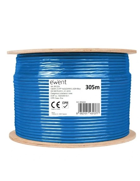 Ewent Bobina Cable Red CAT6A U/UTP.LSZH.305m