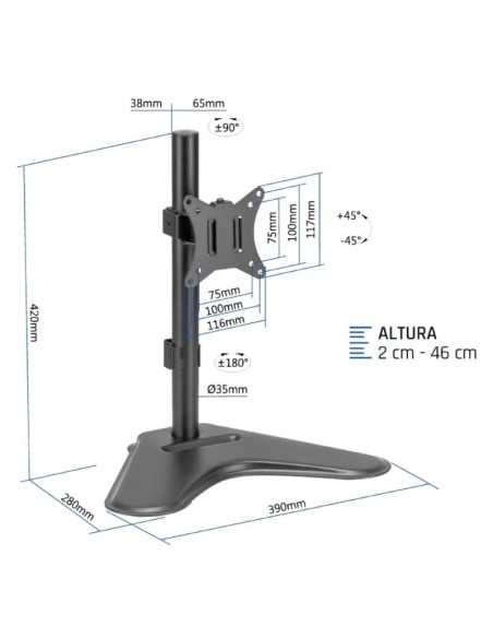 iggual SSM01 Soporte sobremesa 1 monitor 13"-32"