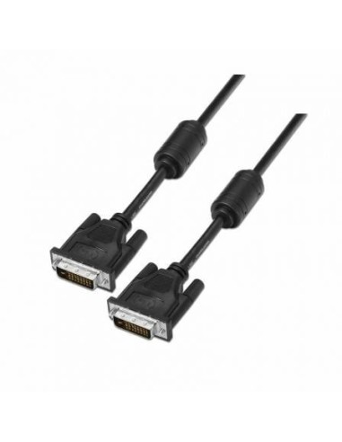 Cable DVI Aisens A117-0089/ DVI-D Macho - DVI-D Macho/ Hasta 3W/ 10Mbps/ 1.8m/ Negro