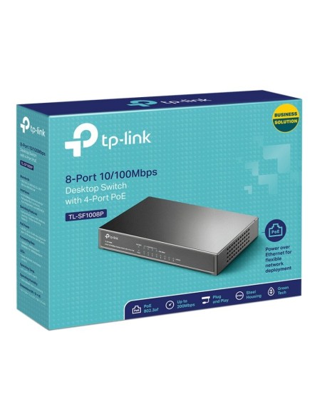 TP-LINK TL-SF1008P Switch 8x10/100Mbps 4xPoE Metal