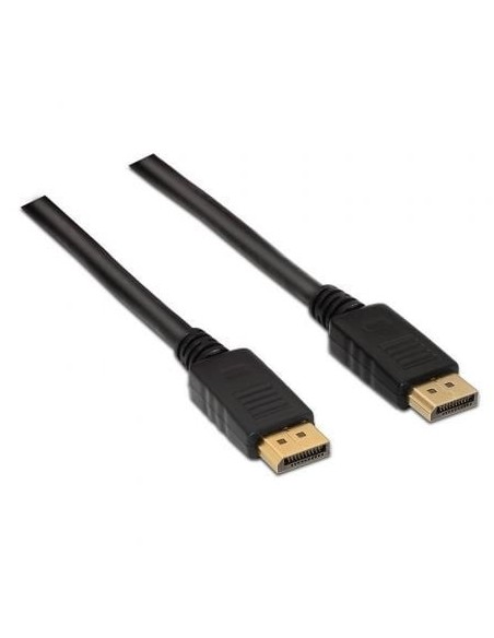 Cable DisplayPort 1.2 4K Aisens A124-0129/ DisplayPort Macho - DisplayPort Macho/ Hasta 5W/ 2300Mbps/ 2m/ Negro