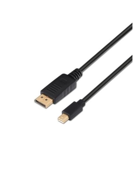 Cable Mini DisplayPort Aisens A124-0131/ DisplayPort Macho - Mini DisplayPort Macho/ Hasta 5W/ 2300Mbps/ 2m/ Negro