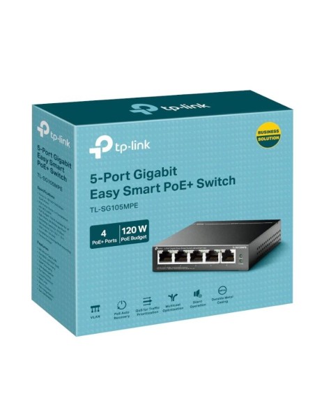 TP-Link TL-SG105MPE Switch 5xGbE (4PoE+) Metal