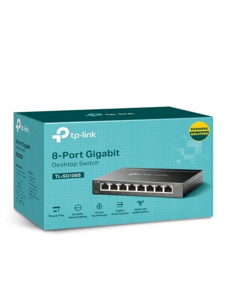 TP-Link TL-SG108S Switch 8xGB RJ45 Metal