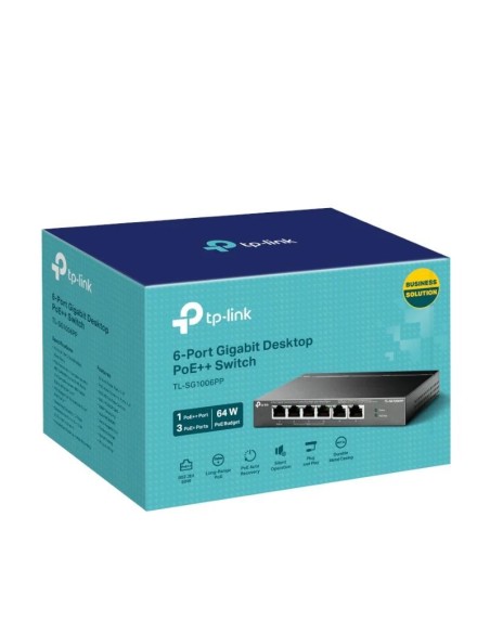 TP-Link TL-SG1006PP Switch 6xGB (3xPoE+ 1xPoE++)