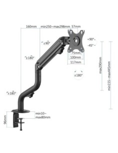 iggual SPMP01 Soporte pinza 1 monitor 17"-32" pro