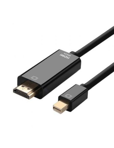 Cable Conversor Aisens A125-0361/ Mini DisplayPort Macho - HDMI Macho/ Hasta 5W/ 2300Mbps/ 2m/ Negro