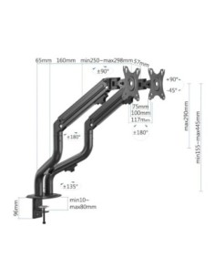 iggual SPMP02 Soporte pinza 2 monitores 17"-32"pro