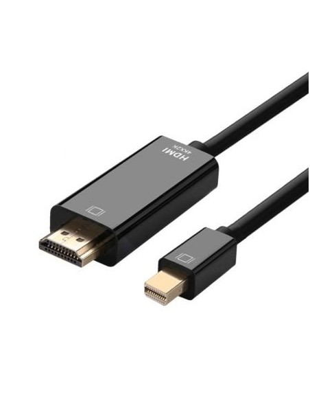 Cable Conversor Aisens A125-0458/ Mini DisplayPort Macho - HDMI Macho/ Hasta 5W/ 2300Mbps/ 3m/ Negro