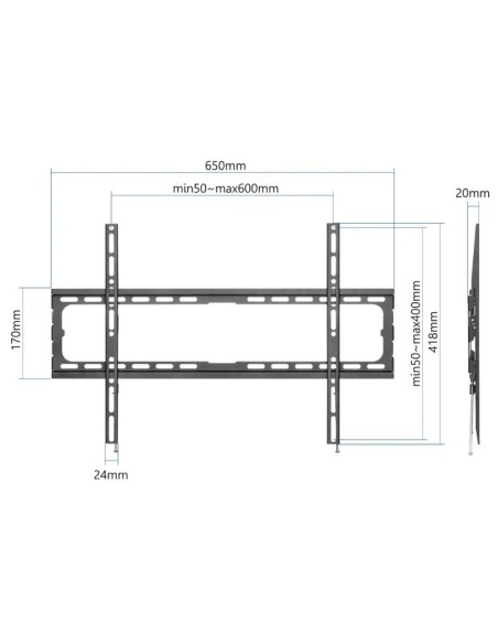 iggual SPTV16 Soporte TV 37"-80" 45kg pared fijo