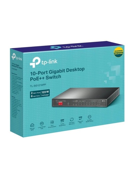 TP-Link TL-SG1210PP Switch 6xG PoE+ 2xG PoE++ 2xG