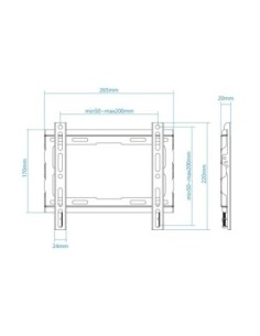Tooq Soporte pared LP1043F-B pantallas 23"-43" 2