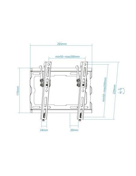 Tooq Soporte pared LP1044T-B incl pantallas 23-43"